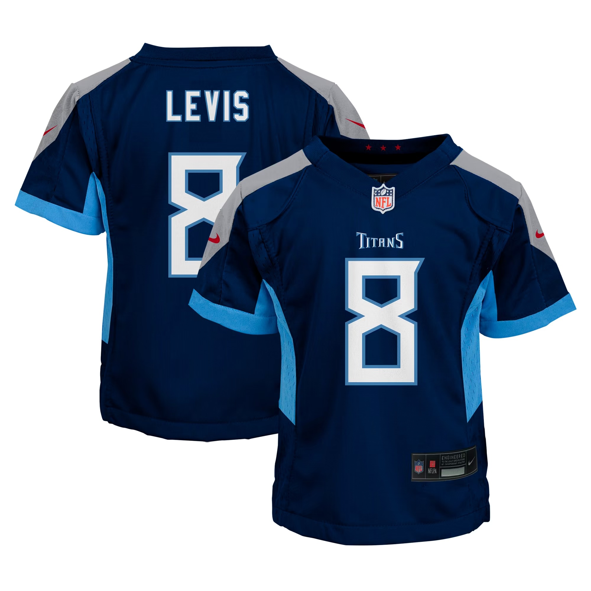 Hunk Wear - Will Levis Tennessee Titans Nike Infant Team Player Game Jersey - Navy
