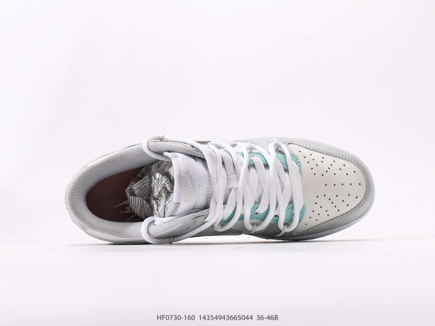 Nike Dunk Low Grey White Leather Sneakers HF0730-160