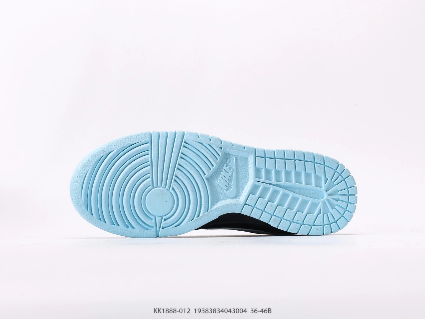 Nike SB Dunk Low Stussy Black Light Blue Suede Sneakers KK1888-012