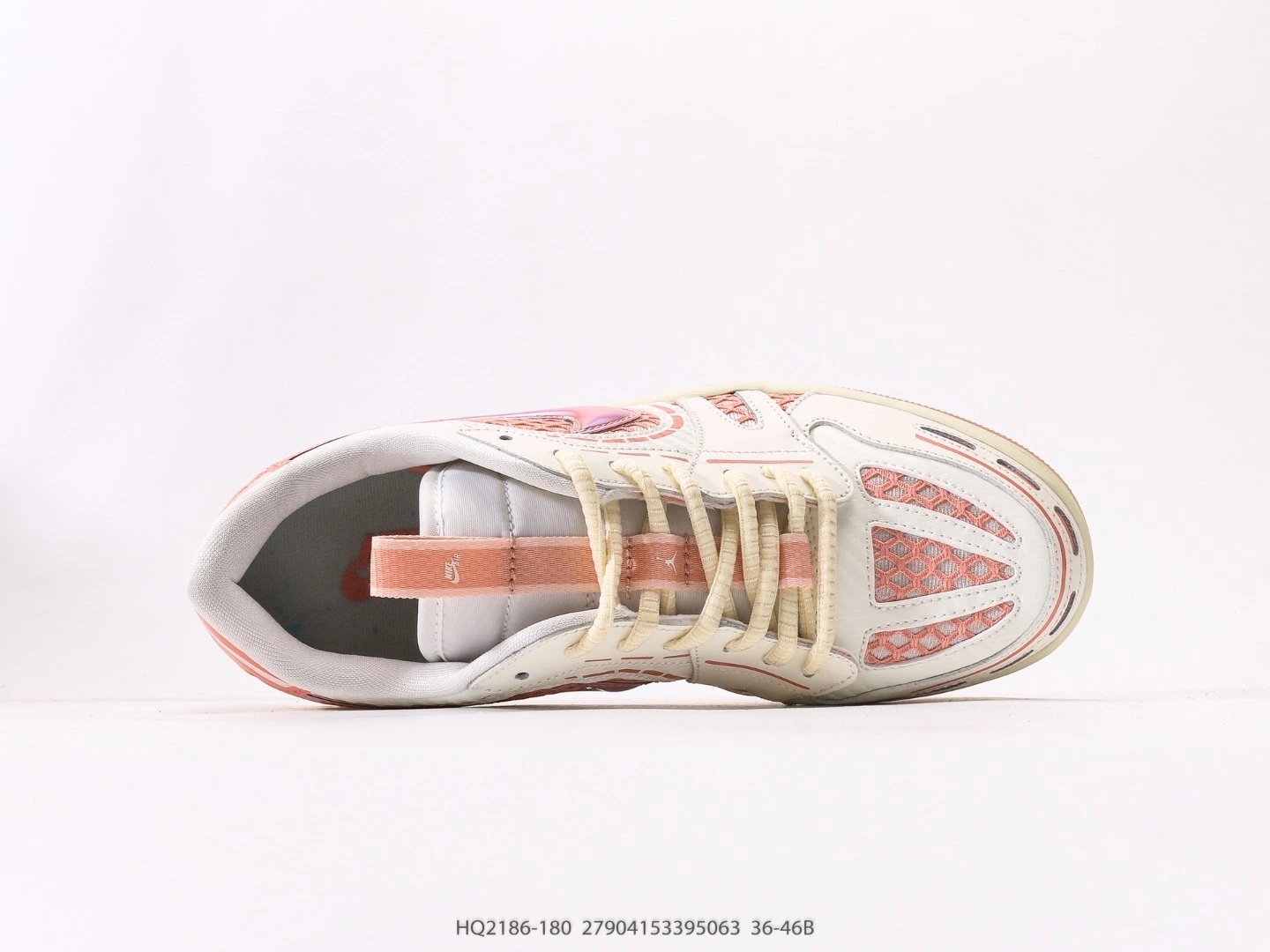 Nike Low Top Sneakers White Pink Mesh Swoosh HQ2186-180