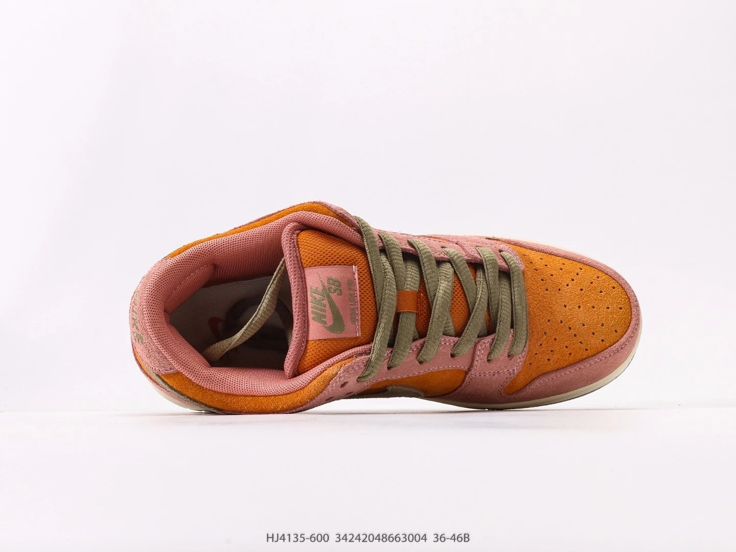 Nike SB Dunk Low Suede Pink Orange Sneakers HJ4135-600