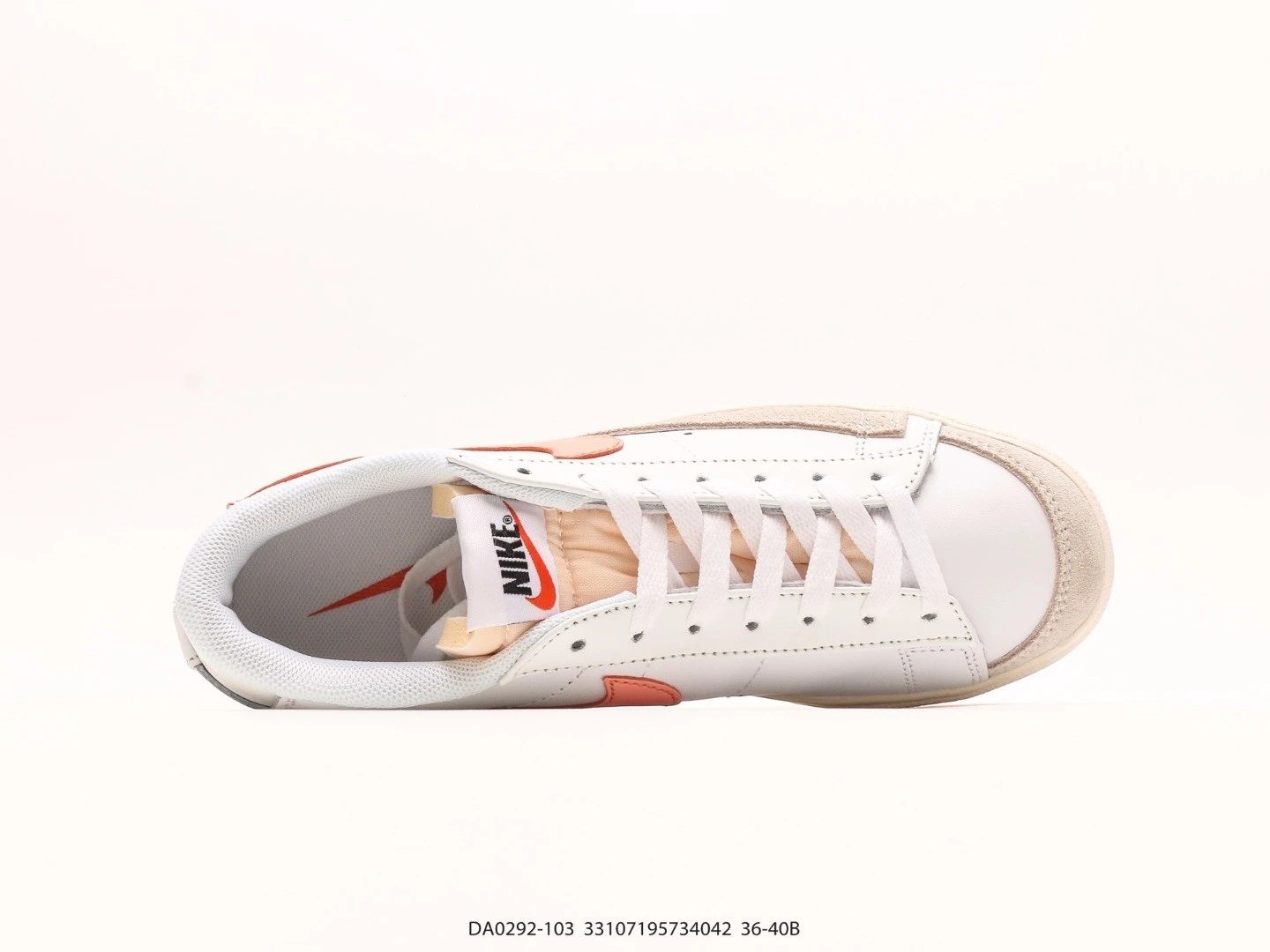 Nike Blazer Platform Sneakers White Coral Suede DA0292