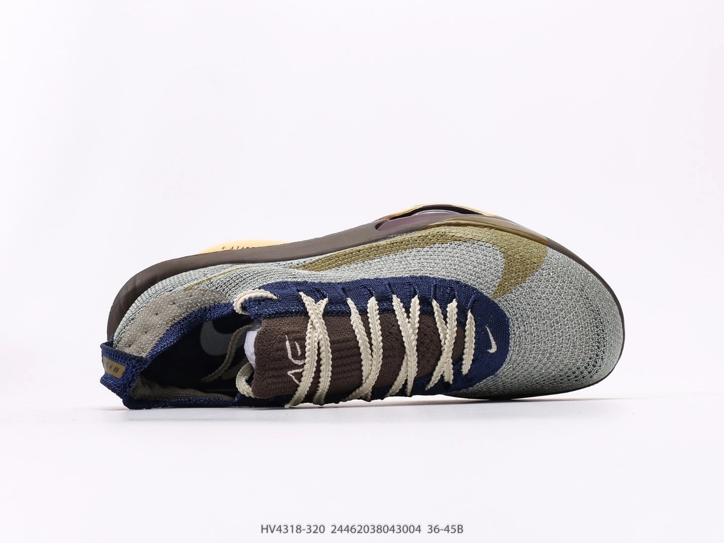 Nike Running Shoes Grey Blue Gold Swoosh HV4318-320