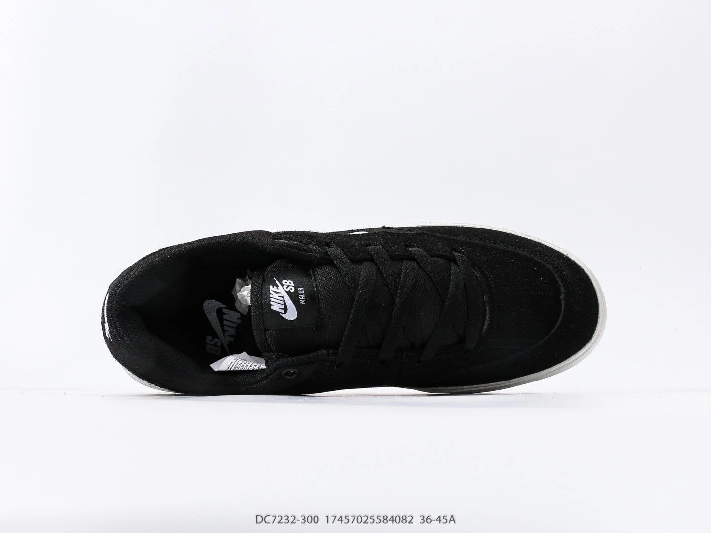 Nike Suede Skate Shoes Black White DC7232