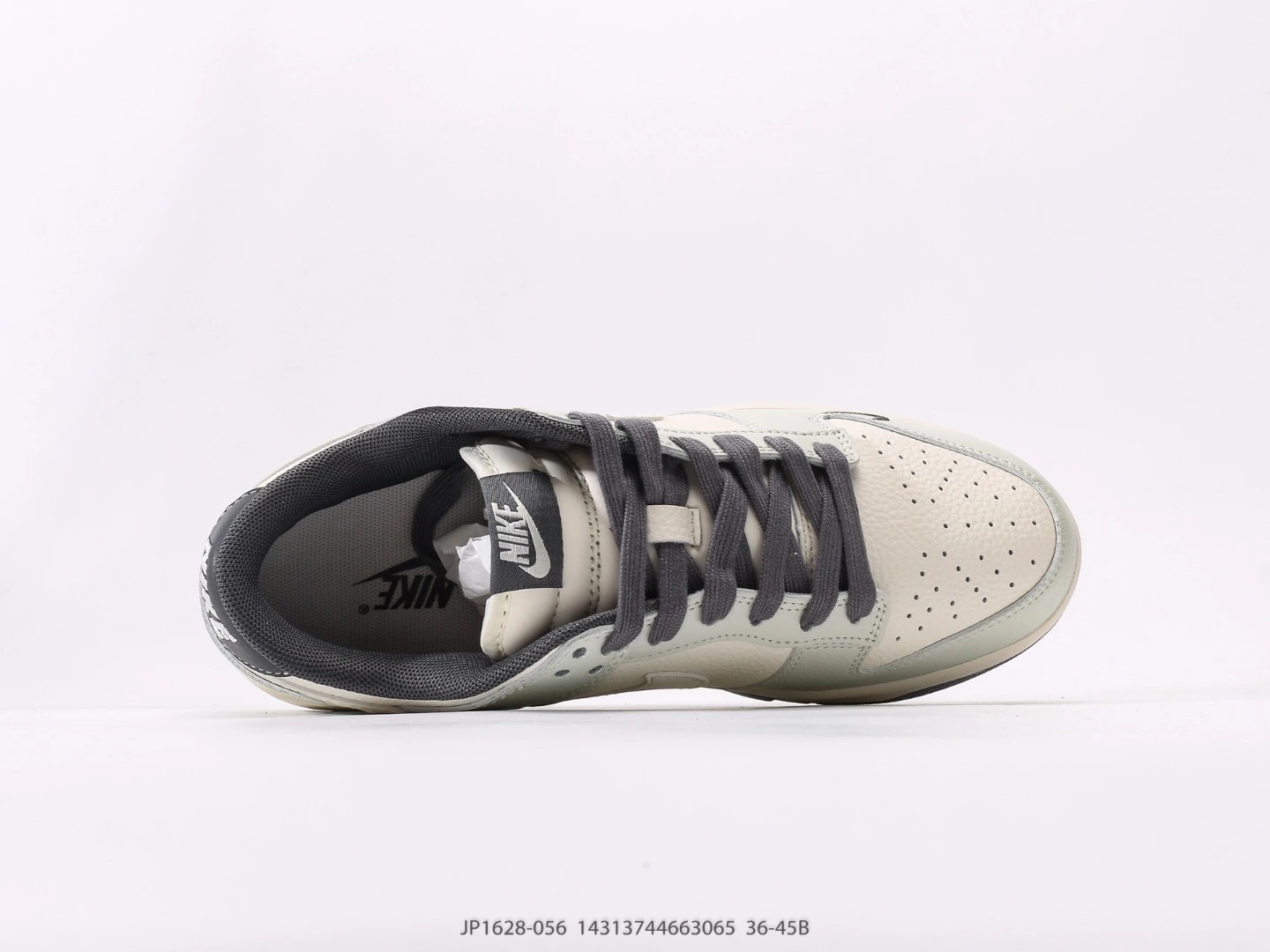 Nike Dunk Low Grey White Leather Sneakers JP1628-056