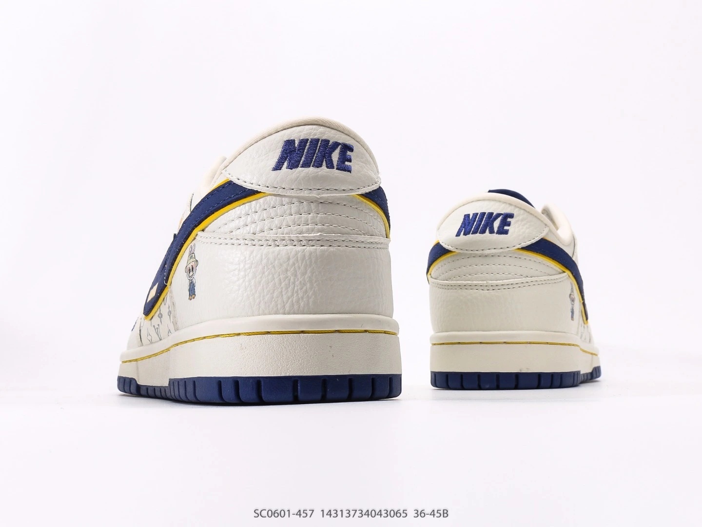 Nike Dunk Low White Blue LV Monogram Sneakers SC0601-457