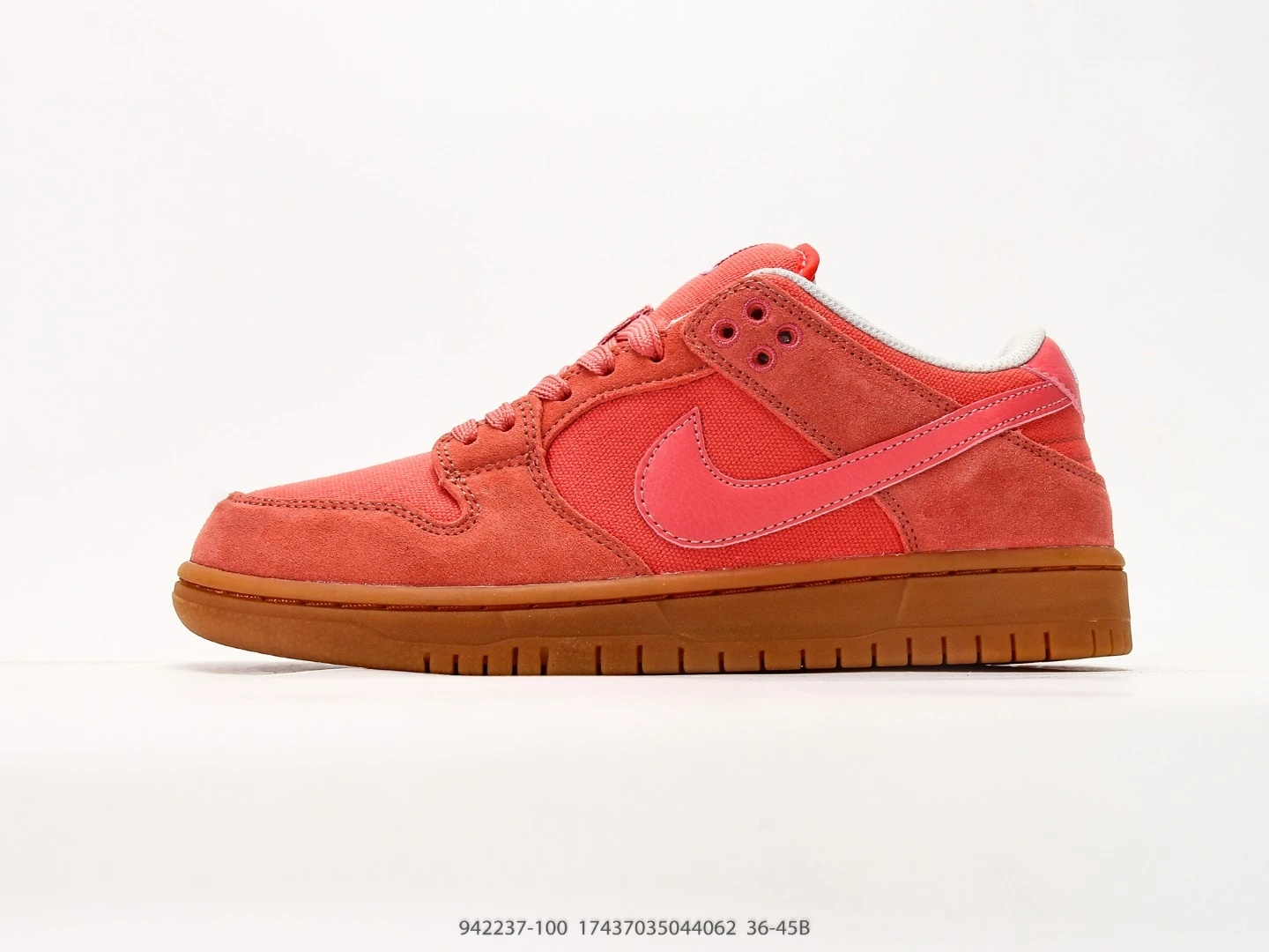 Nike SB Dunk Low Rose Suede Gum Sole Sneakers