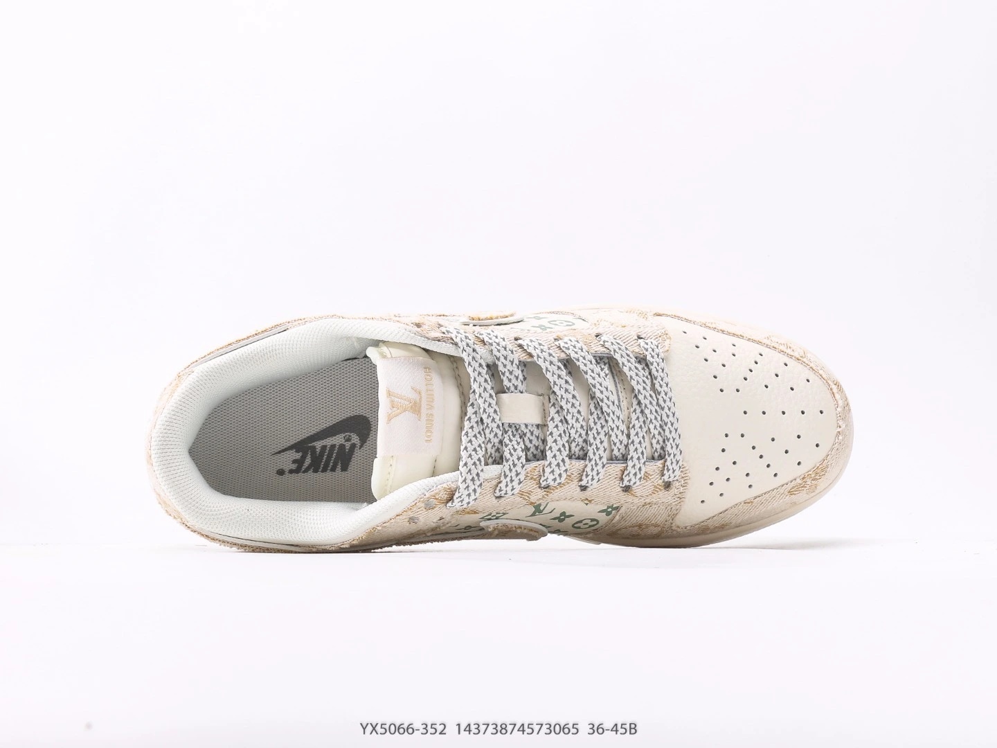 Nike Dunk Low Canvas Monogram Sneakers Beige YX5066-352