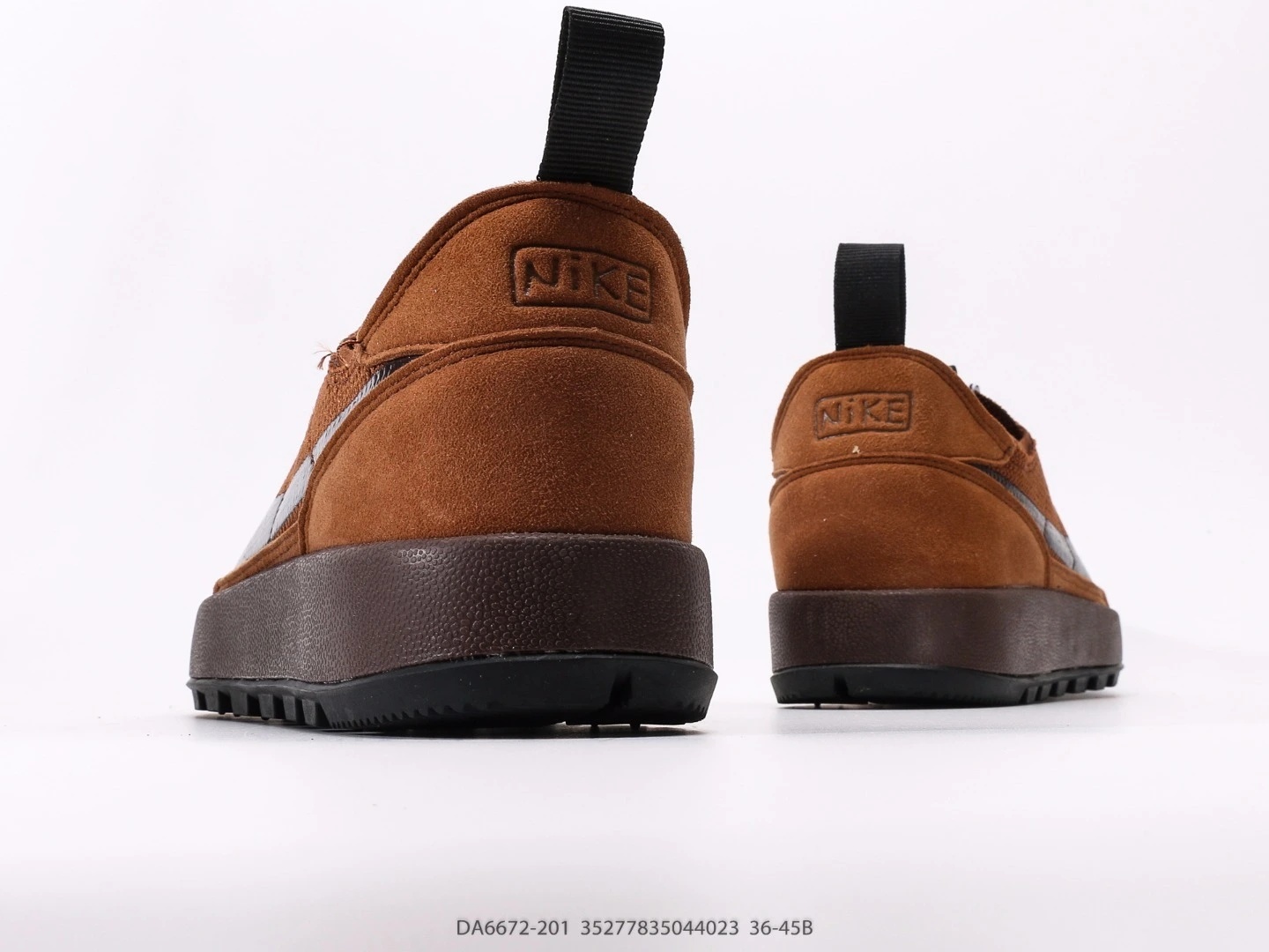 Nike Sneakers Brown Suede Lace-Up DA6672
