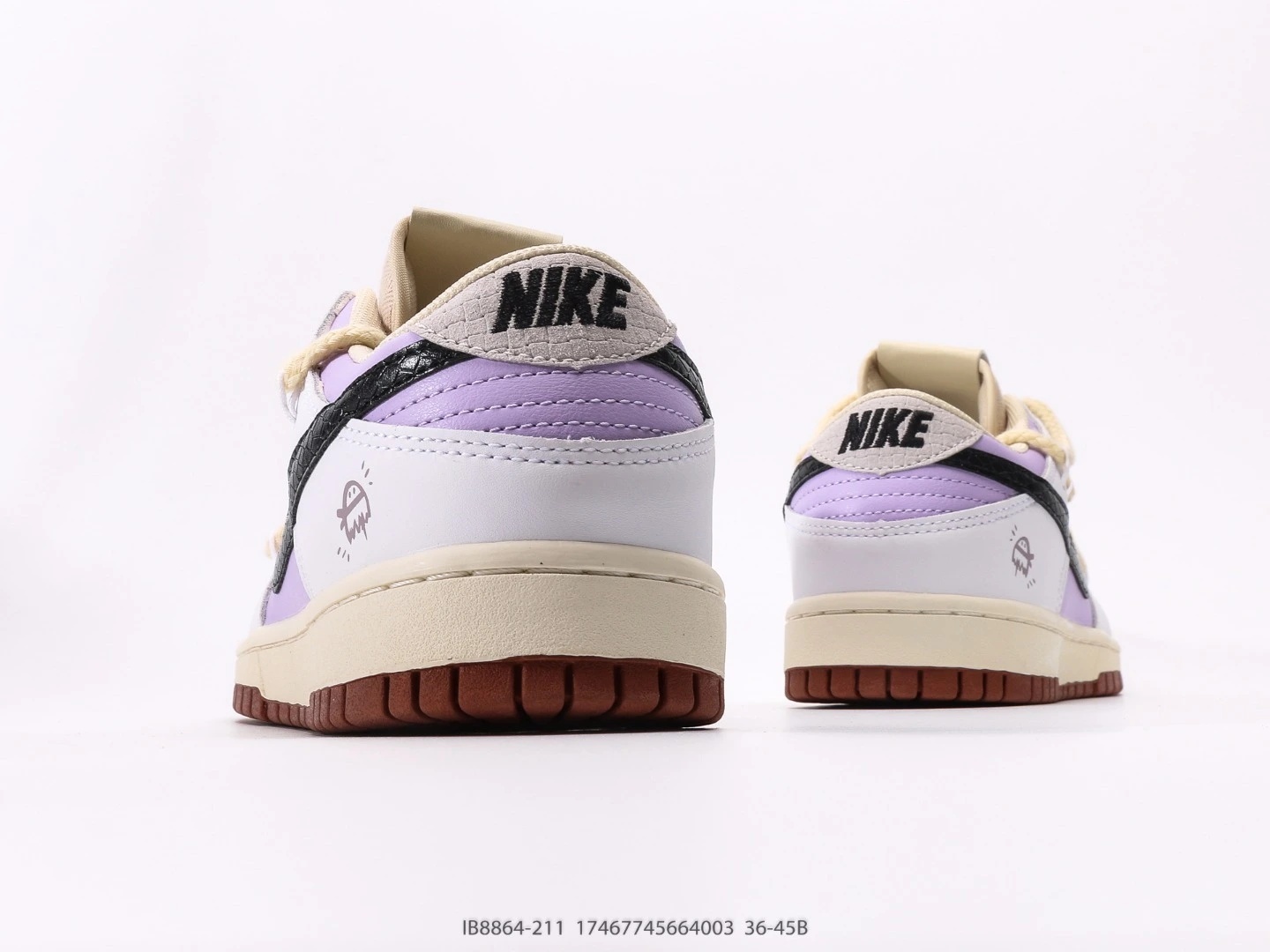 Nike Dunk Low Lilac White Leather Sneakers IB8864-211