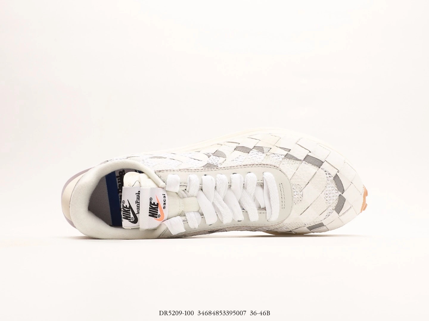 Nike Woven Sneakers White Checkerboard Pattern Rubber Sole DR5209-100