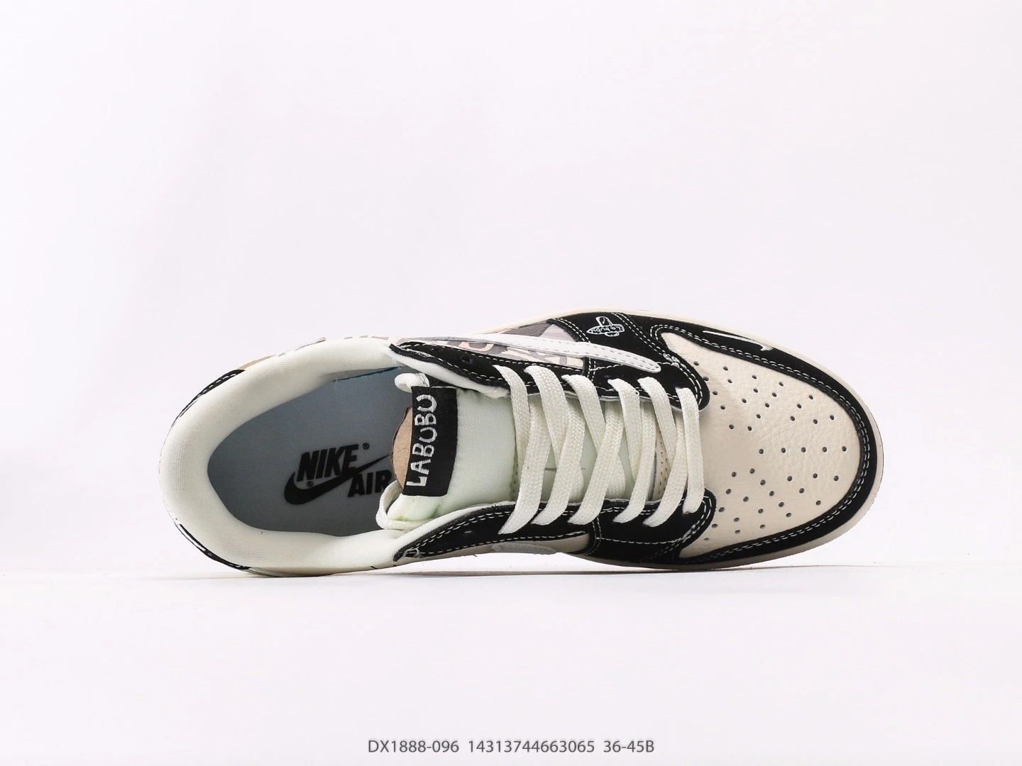Nike Labubu Sneakers White Black Cartoon Character Print Low Top DX1888-096