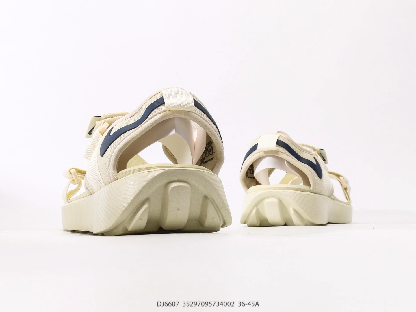 Nike Sport Sandals Cream Textile Adjustable Strap DJ6605