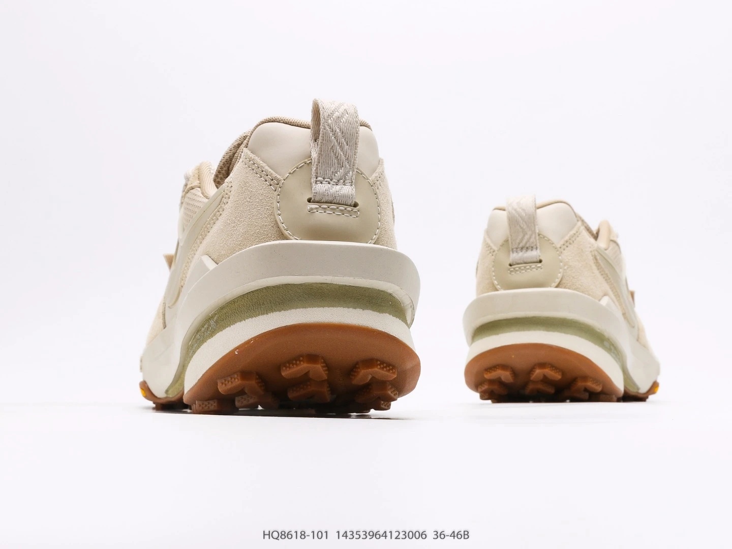 Nike ZoomX Running Shoes Beige Suede Leather Vibram Sole HQ8618-101