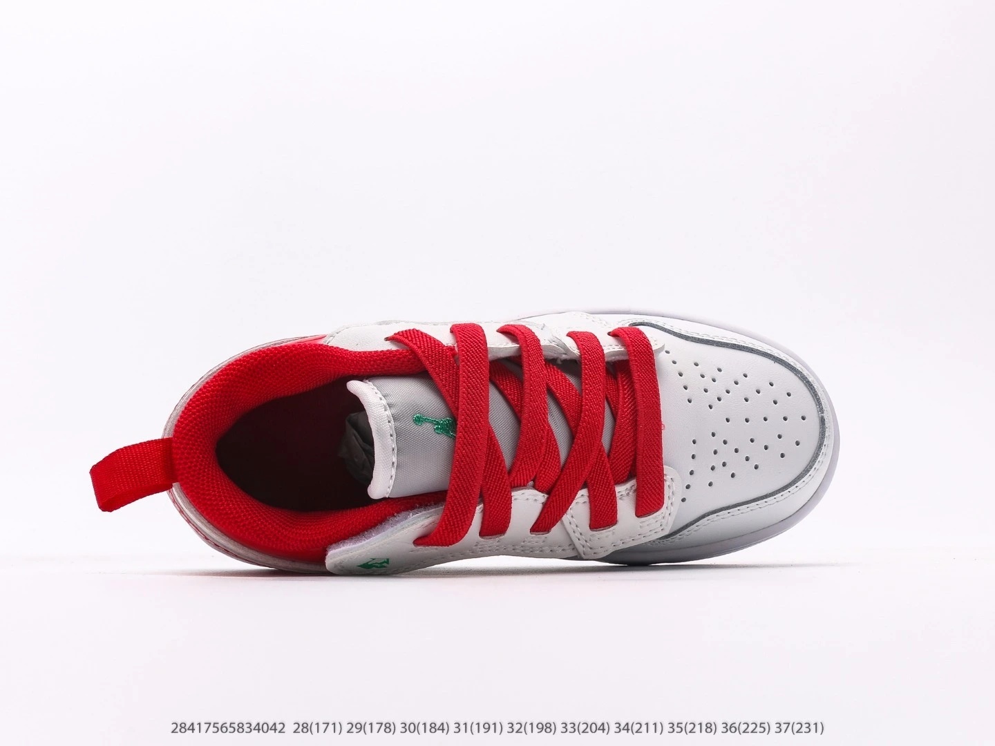 Nike Jordan 1 Low White Red Leather Sneakers