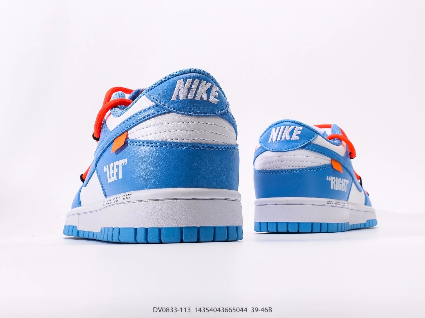 Nike Dunk Low Left Off-White Blue White Sneakers DV0833-113