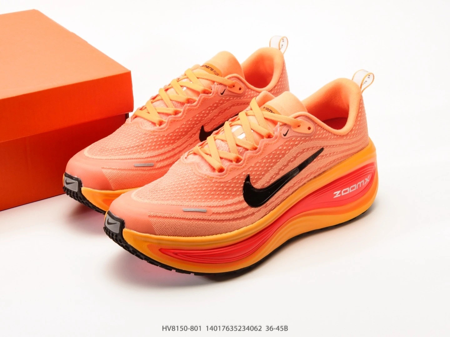 Nike Running Shoes Orange Mesh Lightweight Performance HV8150-801