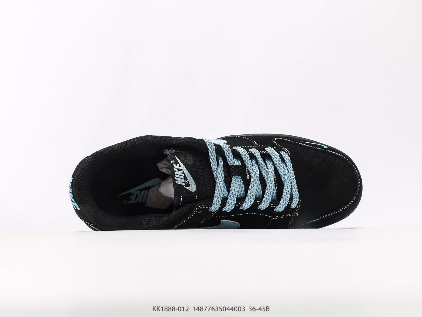 Nike SB Dunk Low Light Blue Stussy Collaboration Black Suede