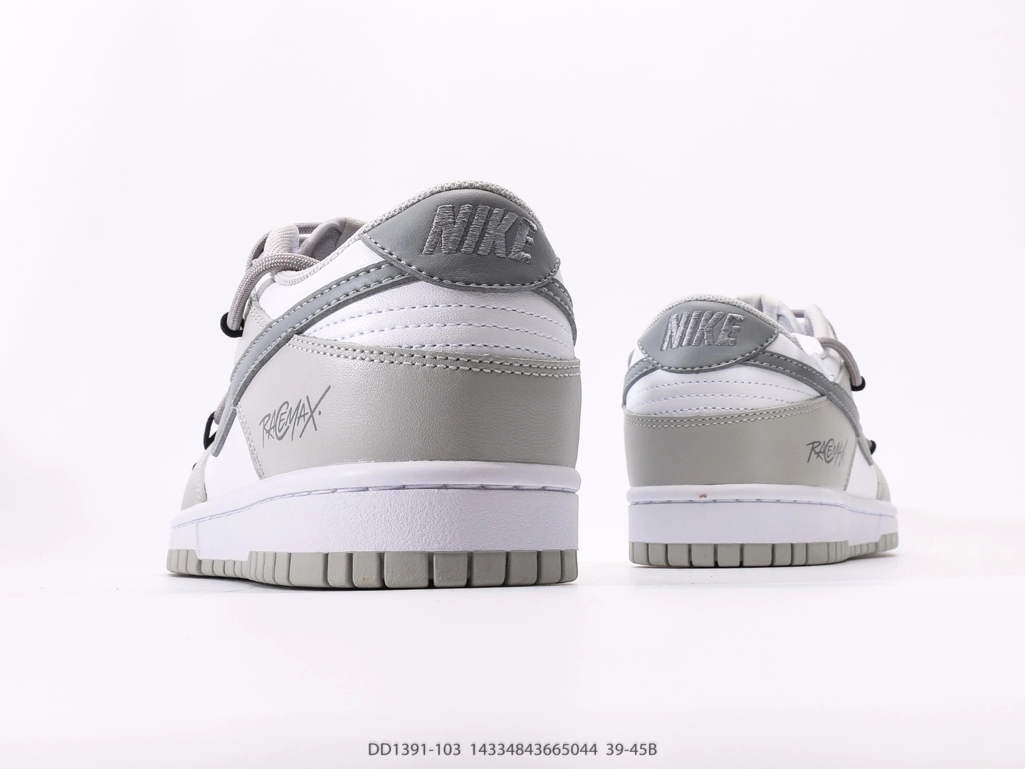 Nike Dunk Low Grey White Leather Sneakers DD1391-103