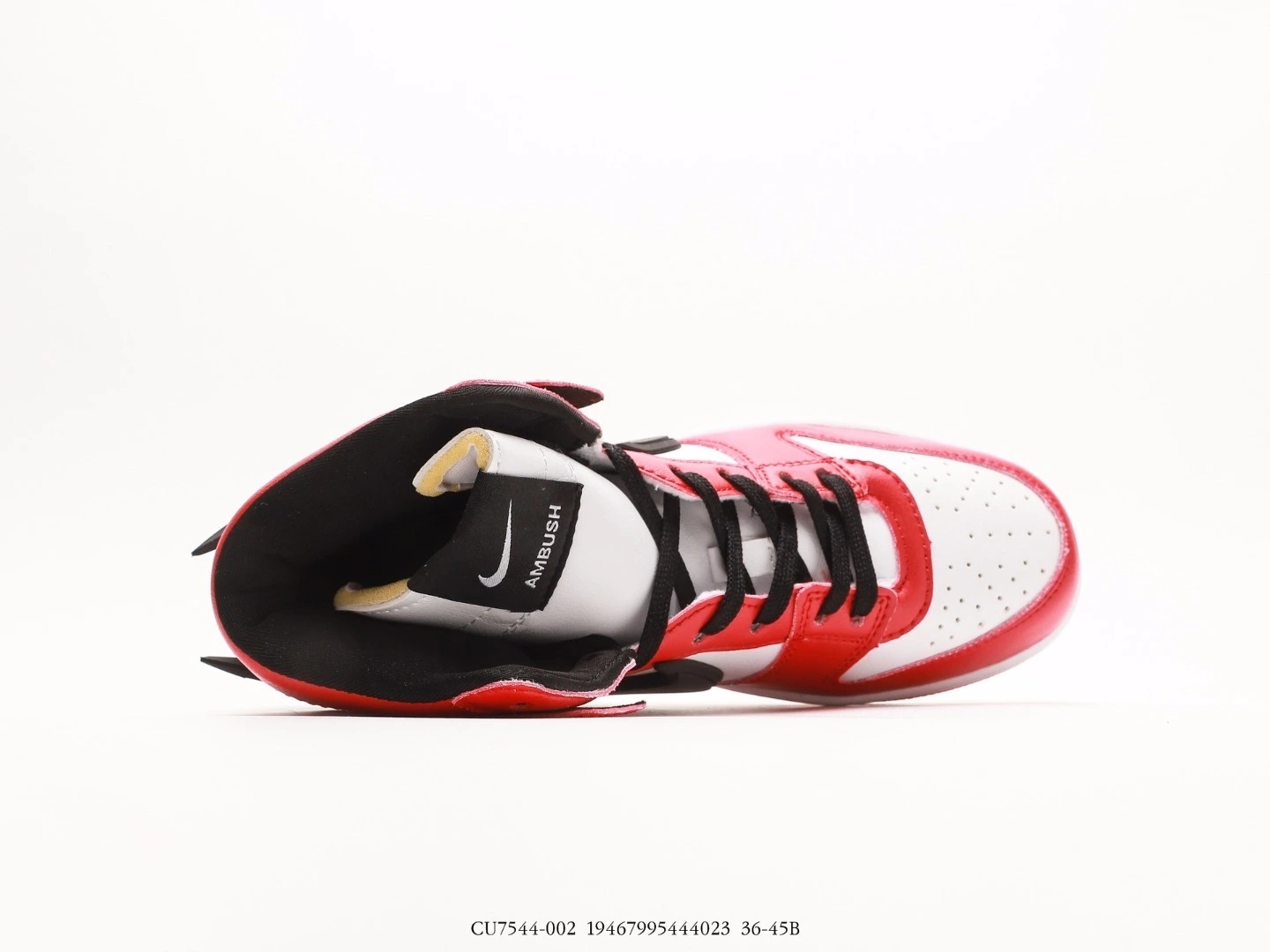 Nike High Top Sneakers White Red Black Swoosh CU7544-002