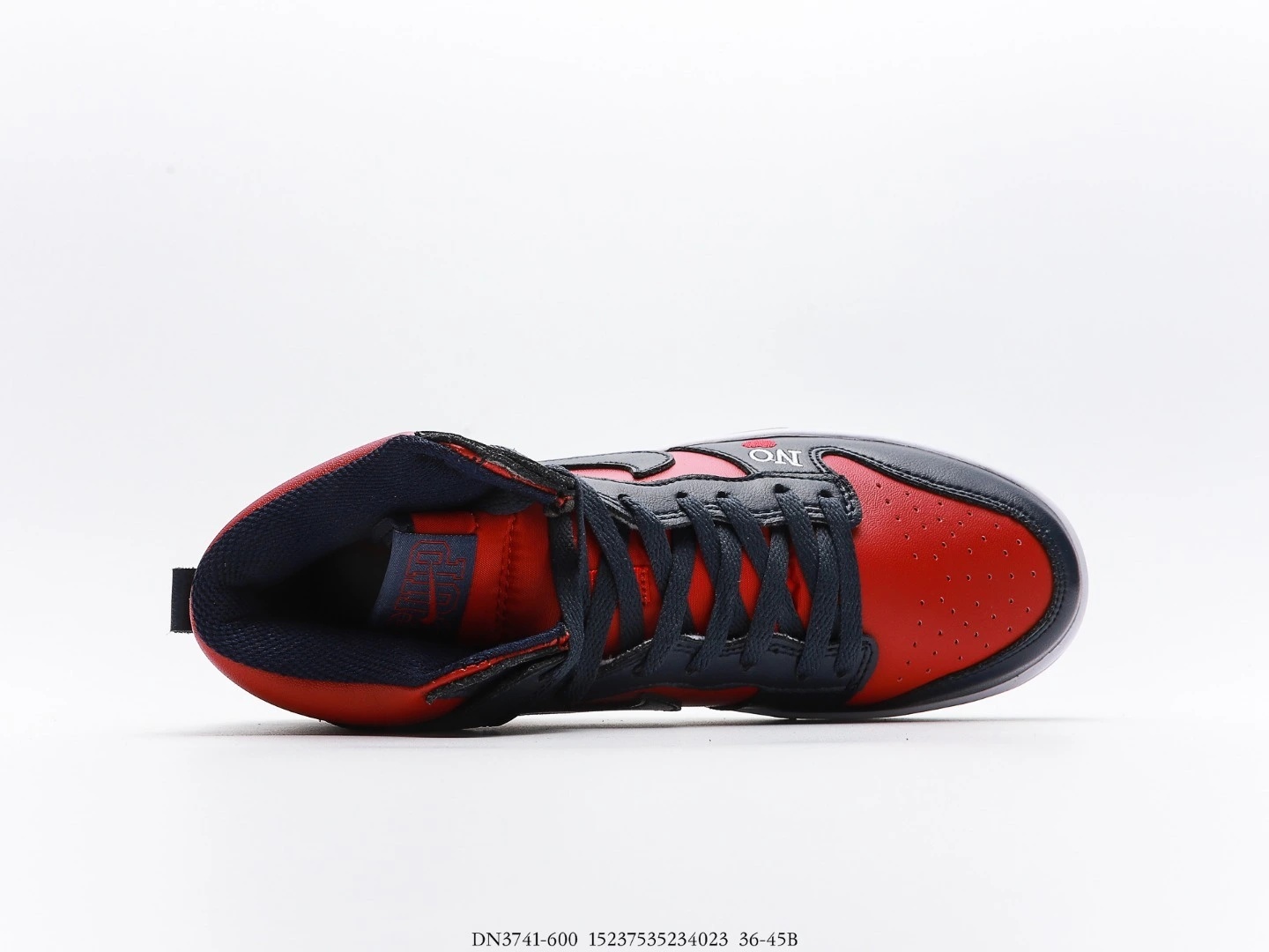 Nike Dunk High Top Red Navy Leather Sneakers DN3741-600
