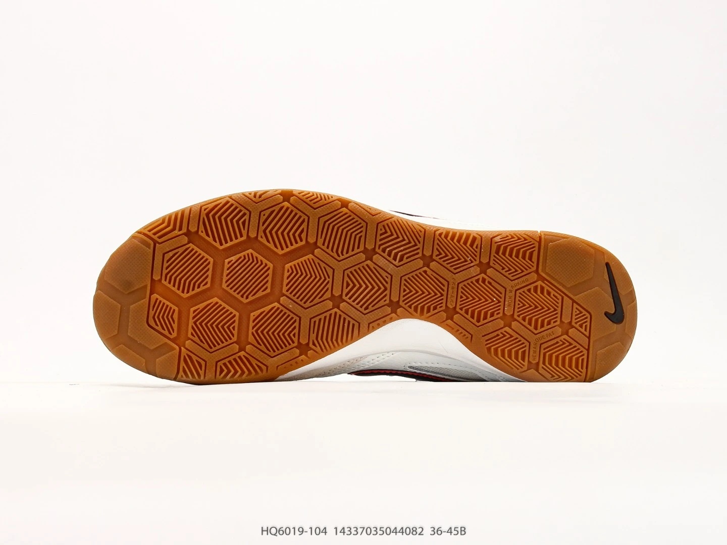 Nike Indoor Soccer Shoes White Suede Gum Sole HQ6019-104