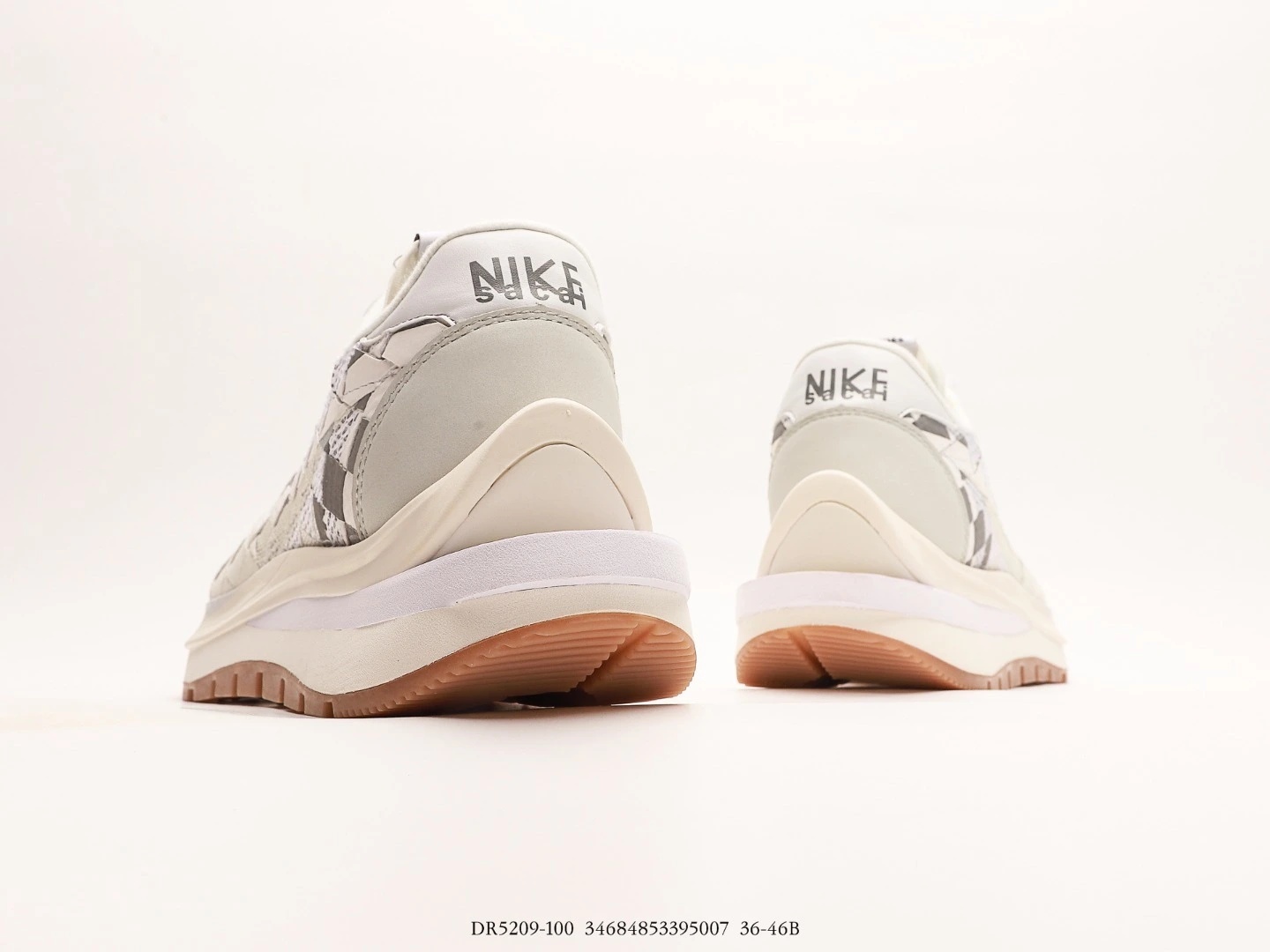Nike Woven Sneakers White Checkerboard Pattern Rubber Sole DR5209-100