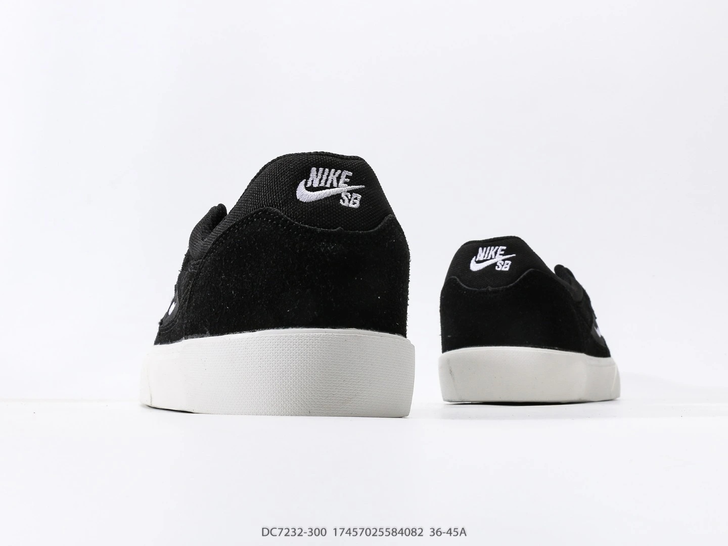 Nike Suede Skate Shoes Black White DC7232