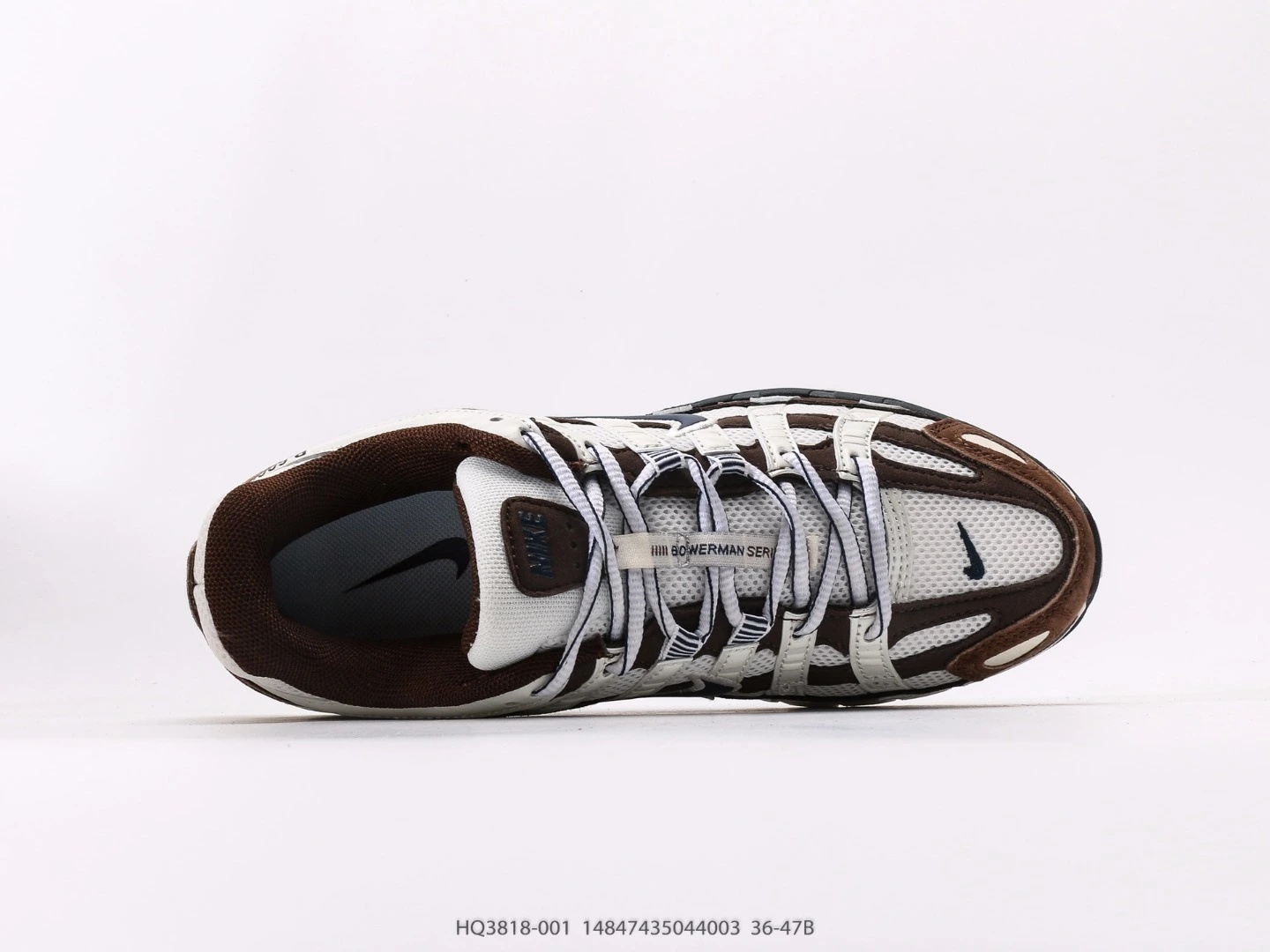 Nike P-6000 Brown White Grid Running Shoes HQ3818-001