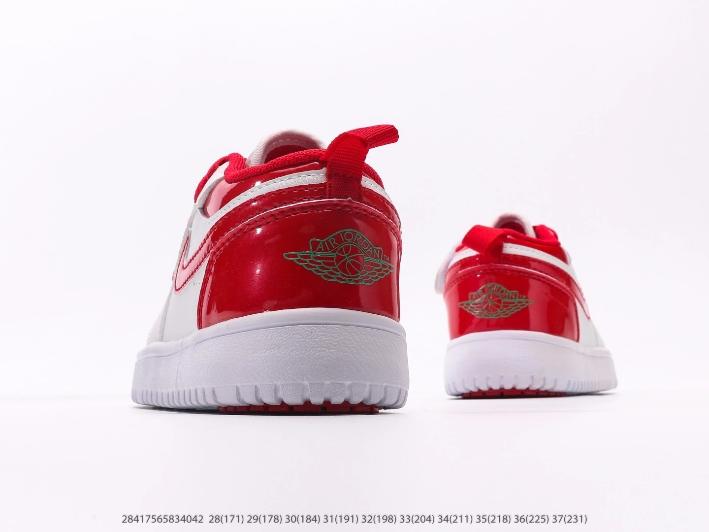Nike Jordan 1 Low White Red Leather Sneakers