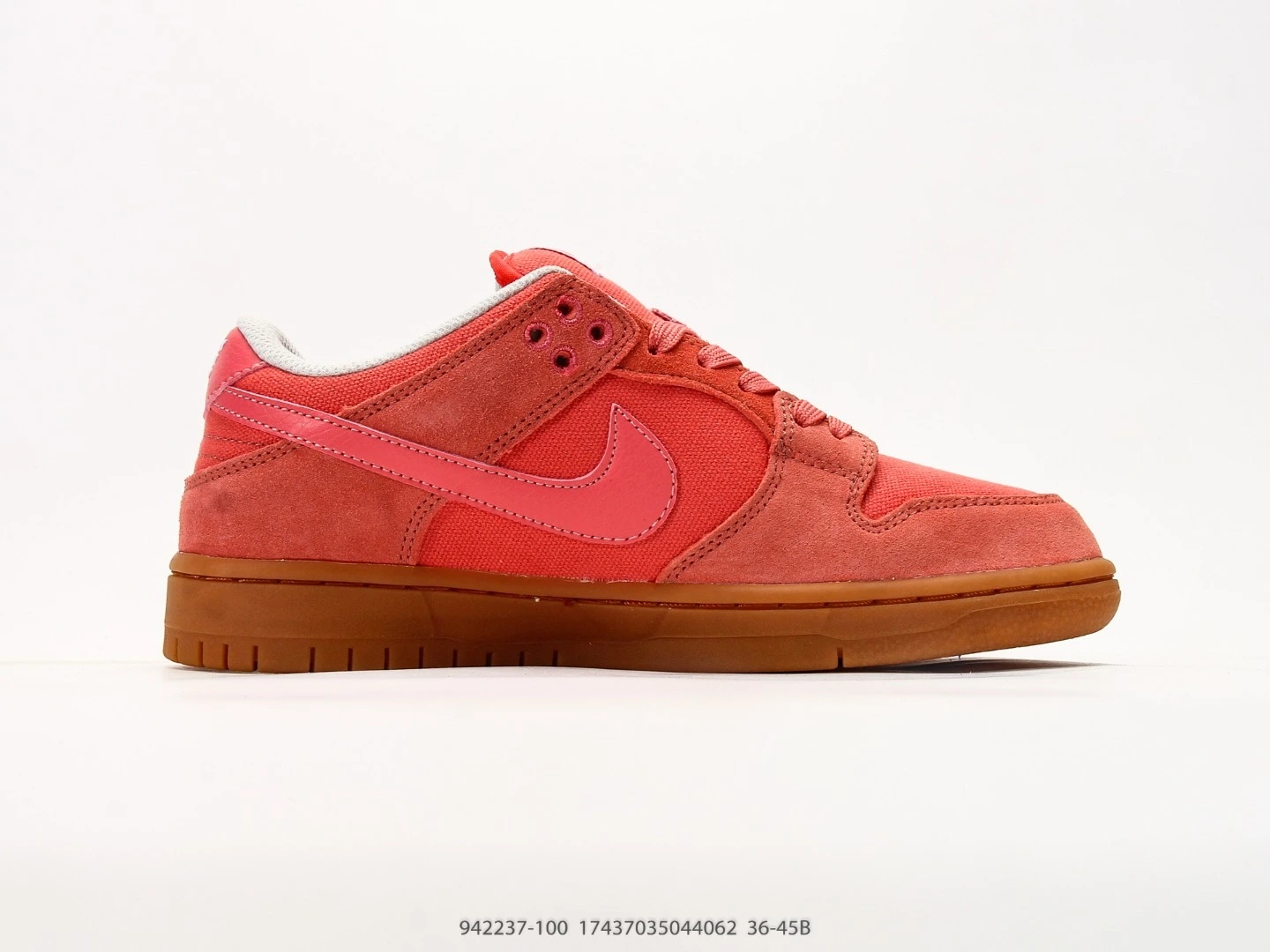 Nike SB Dunk Low Rose Suede Gum Sole Sneakers