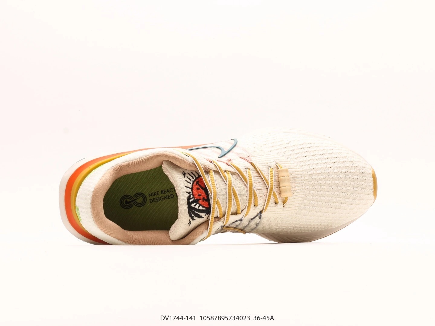 Nike Running Shoes White Multi-Colour Knit Lace-Up DV1744-141