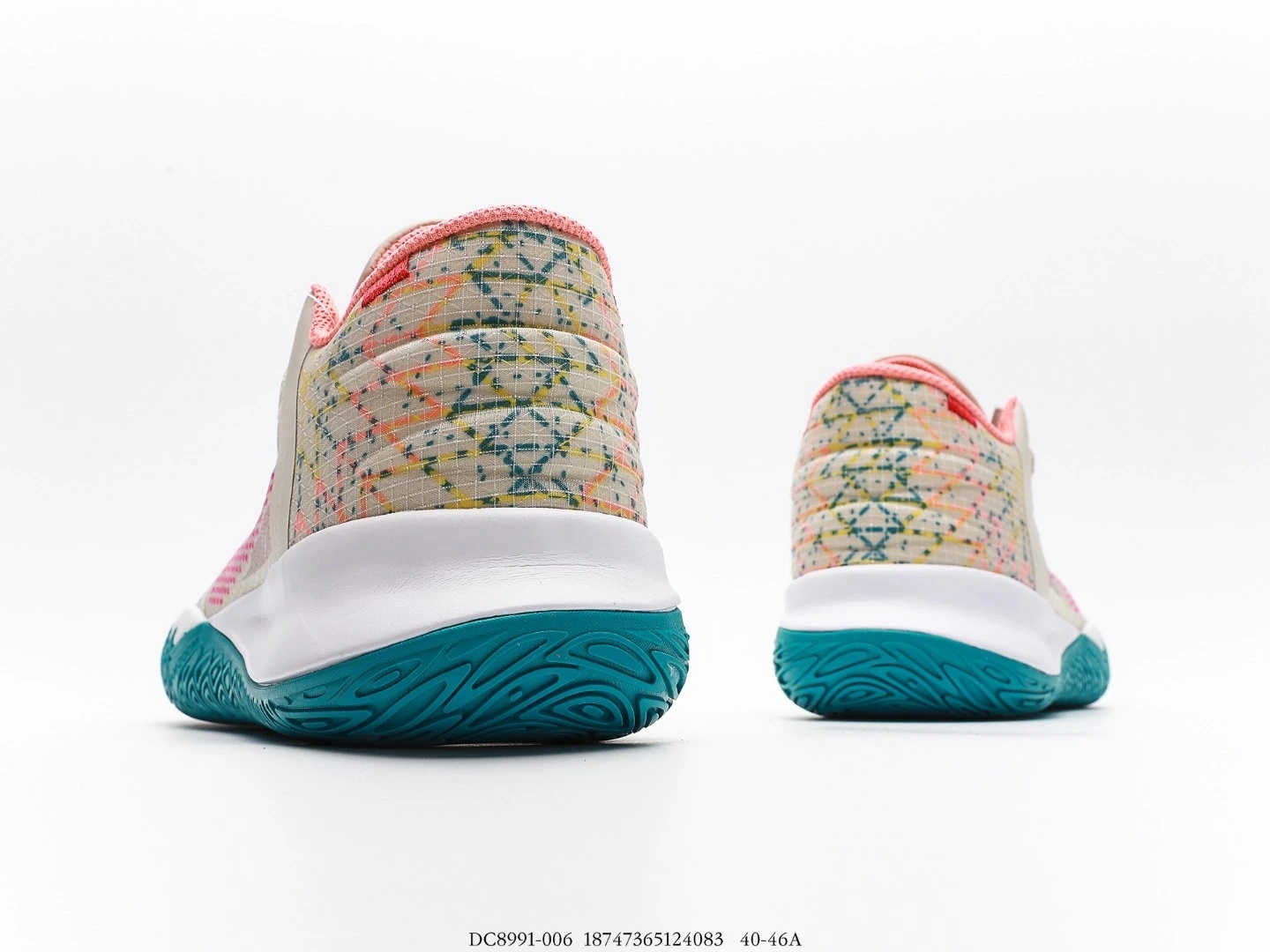 Nike Kyrie Low 5 Basketball Shoes Tan Pink Teal DC8991-006
