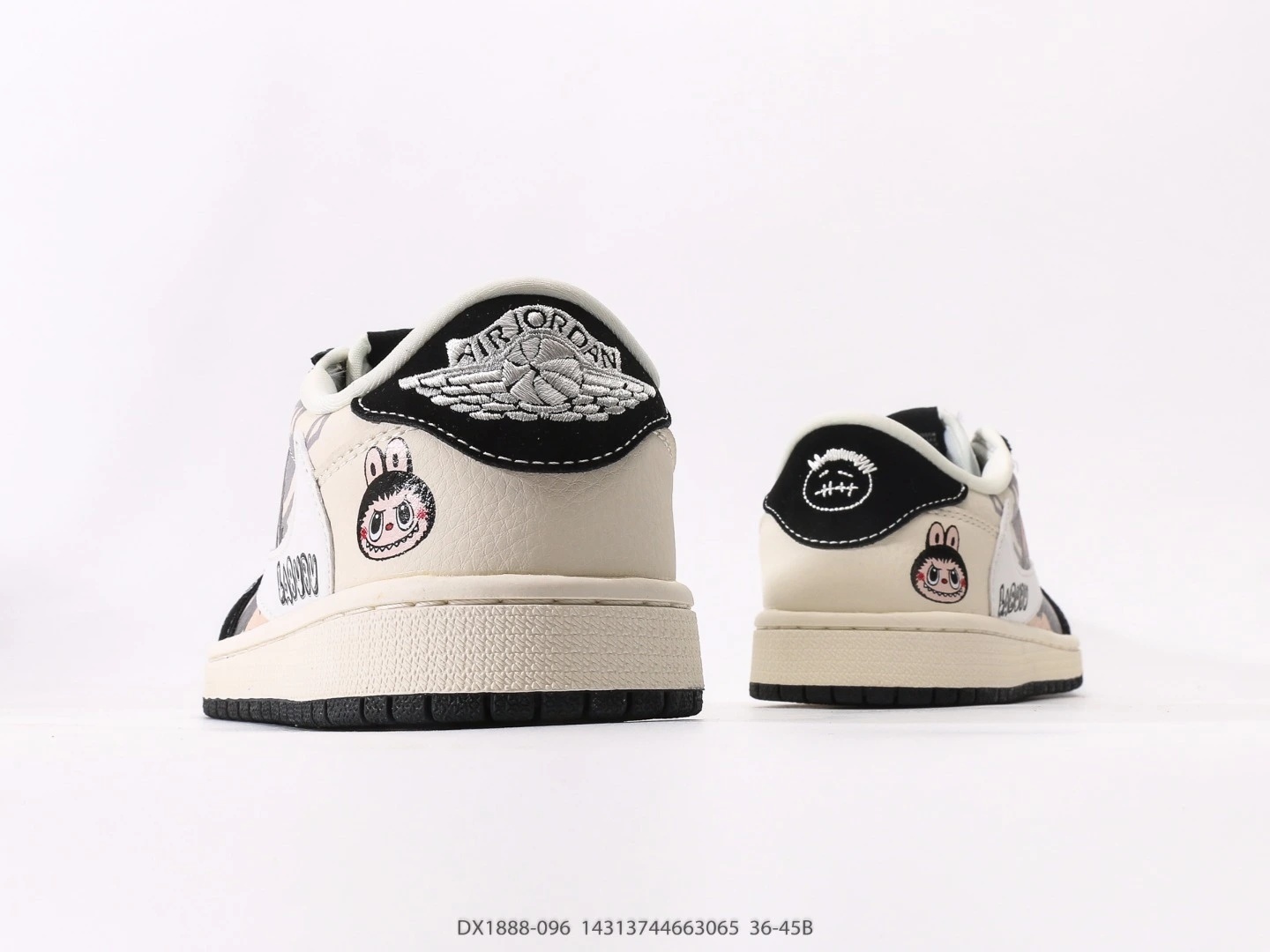 Nike Labubu Sneakers White Black Cartoon Character Print Low Top DX1888-096