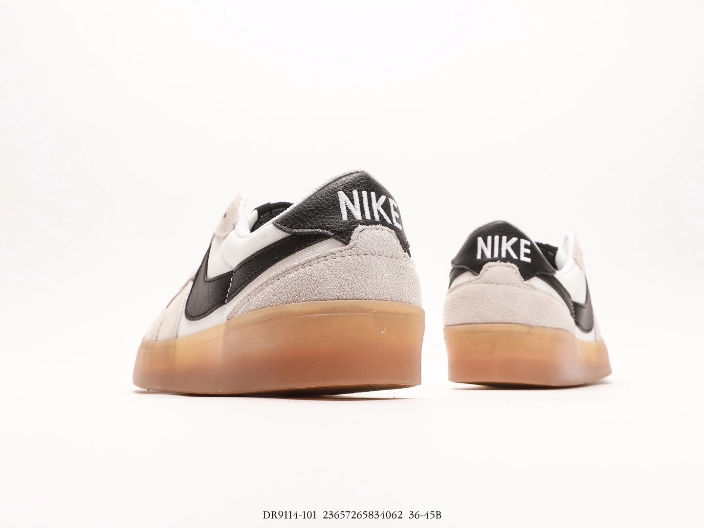Nike Suede And Canvas Sneakers Cream Black Gum Sole DR9114-101