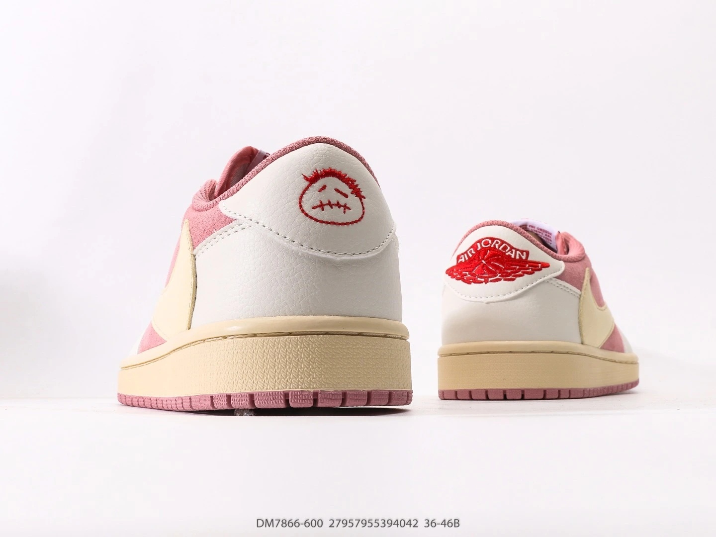 Nike Low Top Sneakers Pink Suede Cream Leather DM7866-600