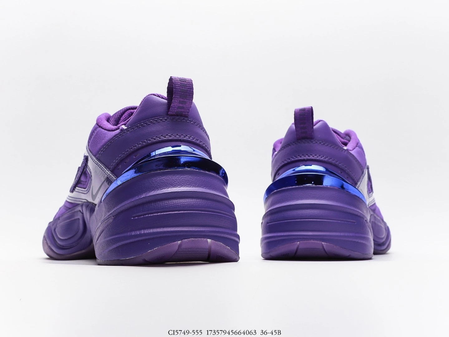 Nike Women’s M2K Tekno Sneakers Purple Leather Synthetic CI5749-555