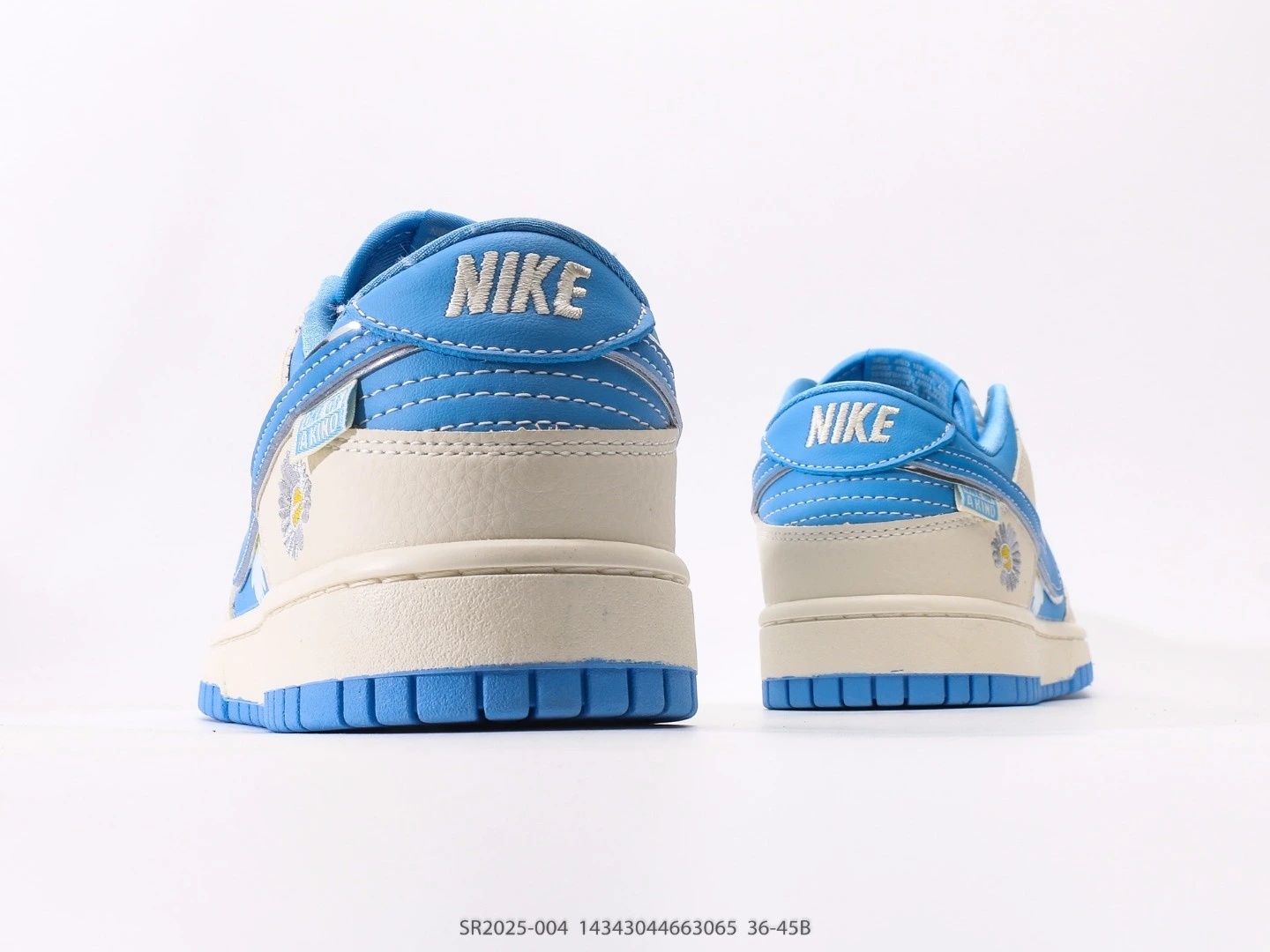 Nike Dunk Low Sneakers White Blue Daisy RS2025-004