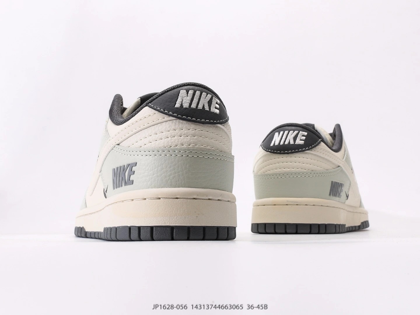 Nike Dunk Low Grey White Leather Sneakers JP1628-056