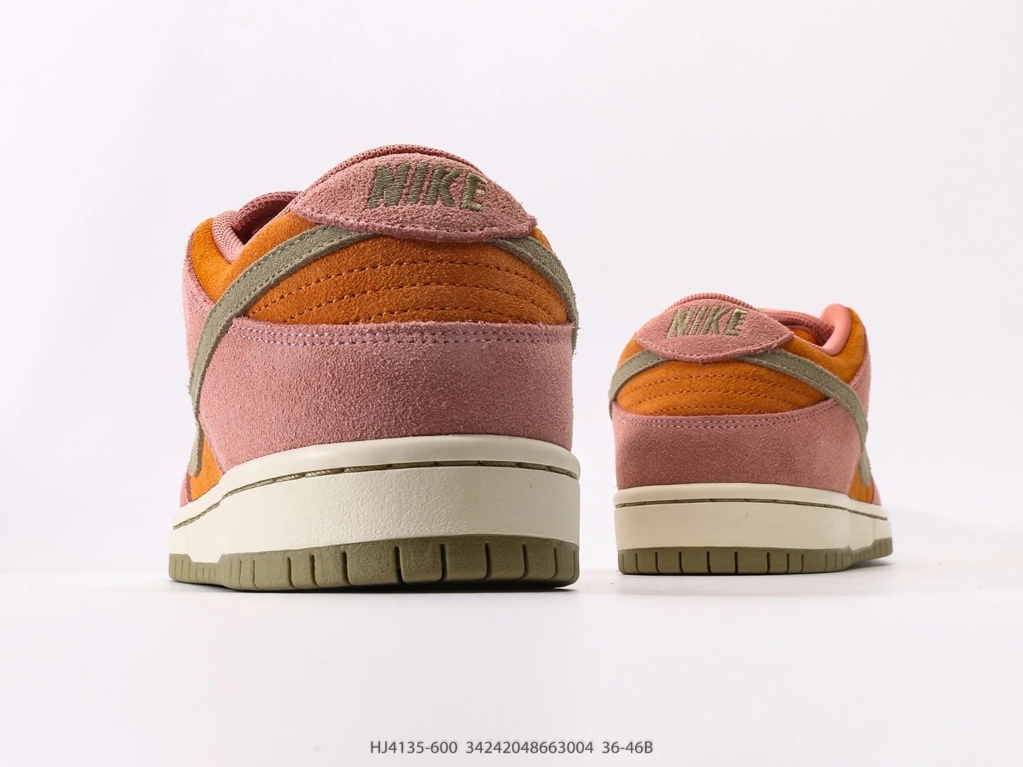 Nike SB Dunk Low Suede Pink Orange Sneakers HJ4135-600