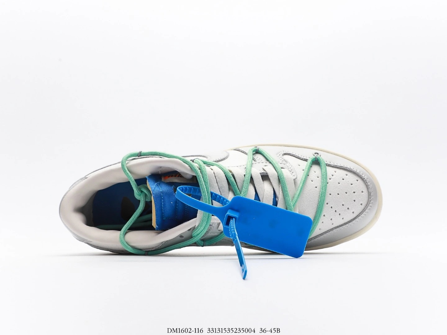 Nike Dunk Low Off-White Grey Canvas Sneakers DM1602-116