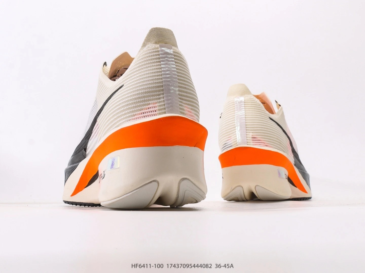 Nike Running Shoes White Black Orange Swoosh Mesh HF6411-100