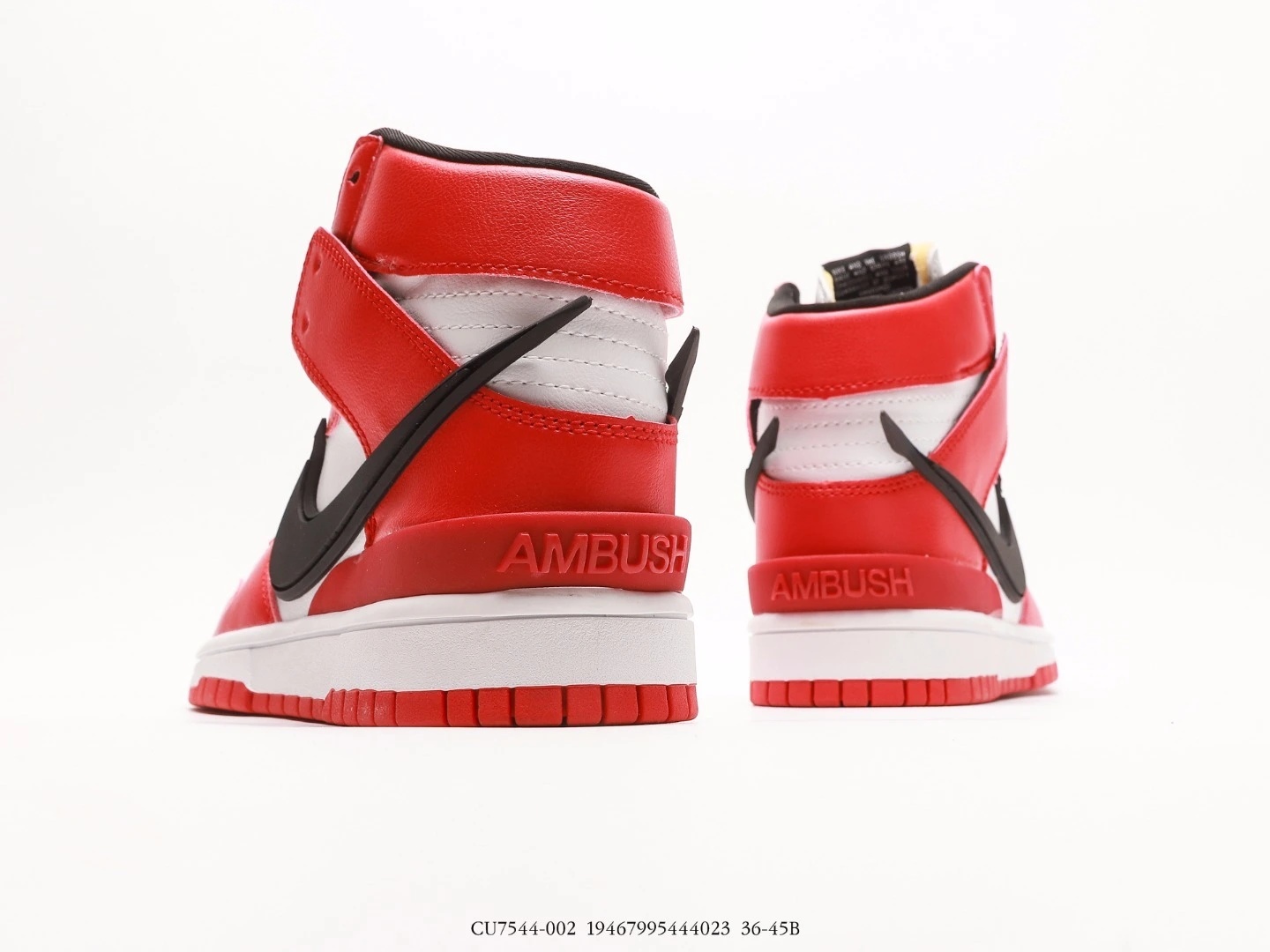 Nike High Top Sneakers White Red Black Swoosh CU7544-002
