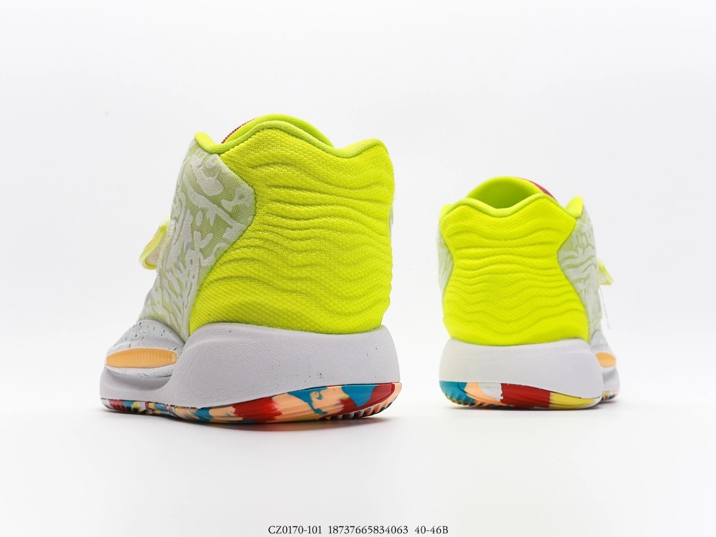 Nike KD 14 Basketball Shoes Light Green Multi-Color CZ0170-101