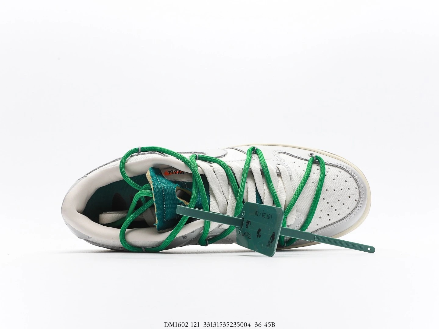 Nike Dunk Low Off-White Grey Canvas Sneakers DM1602-121