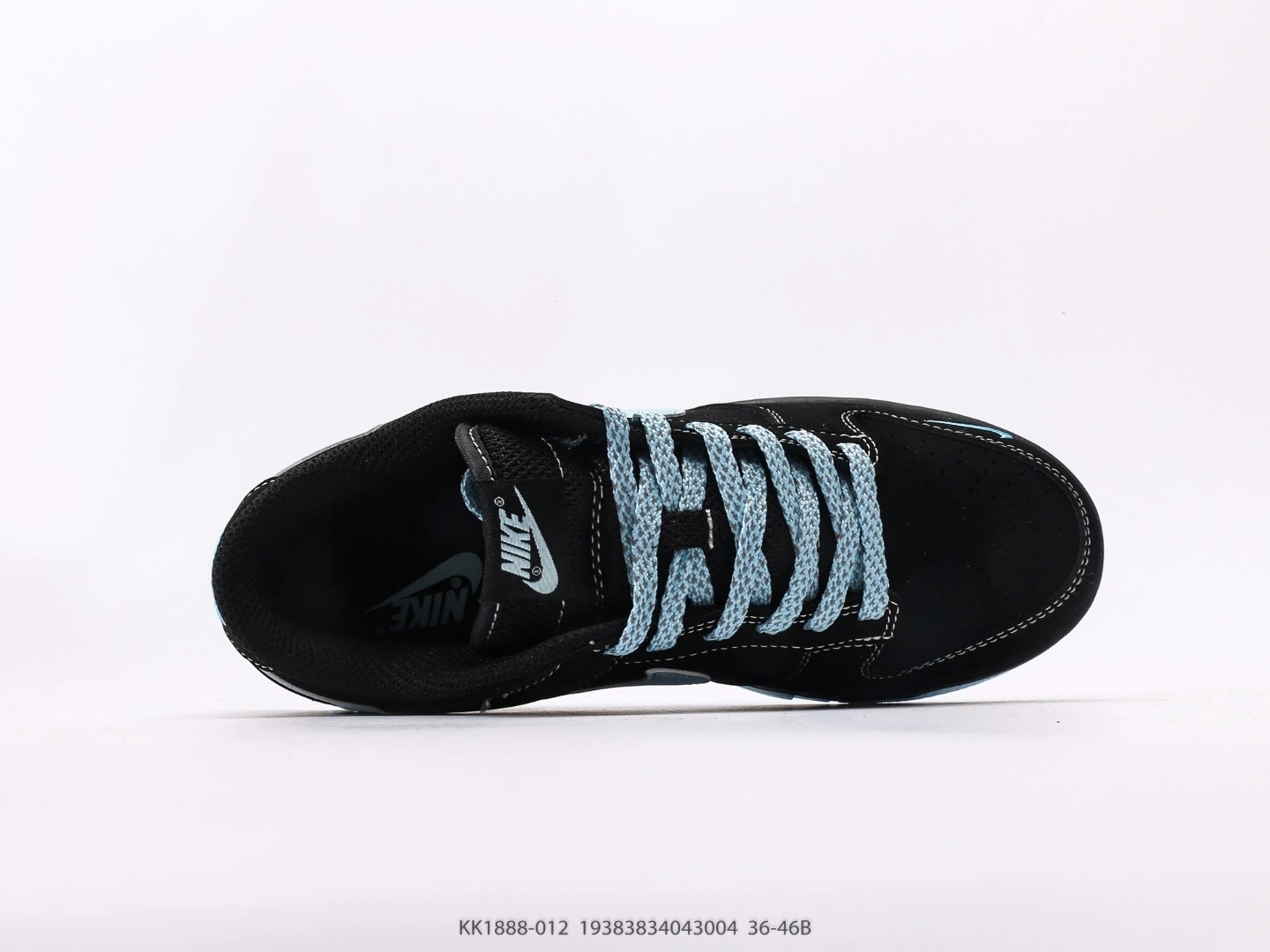 Nike SB Dunk Low Stussy Black Light Blue Suede Sneakers KK1888-012