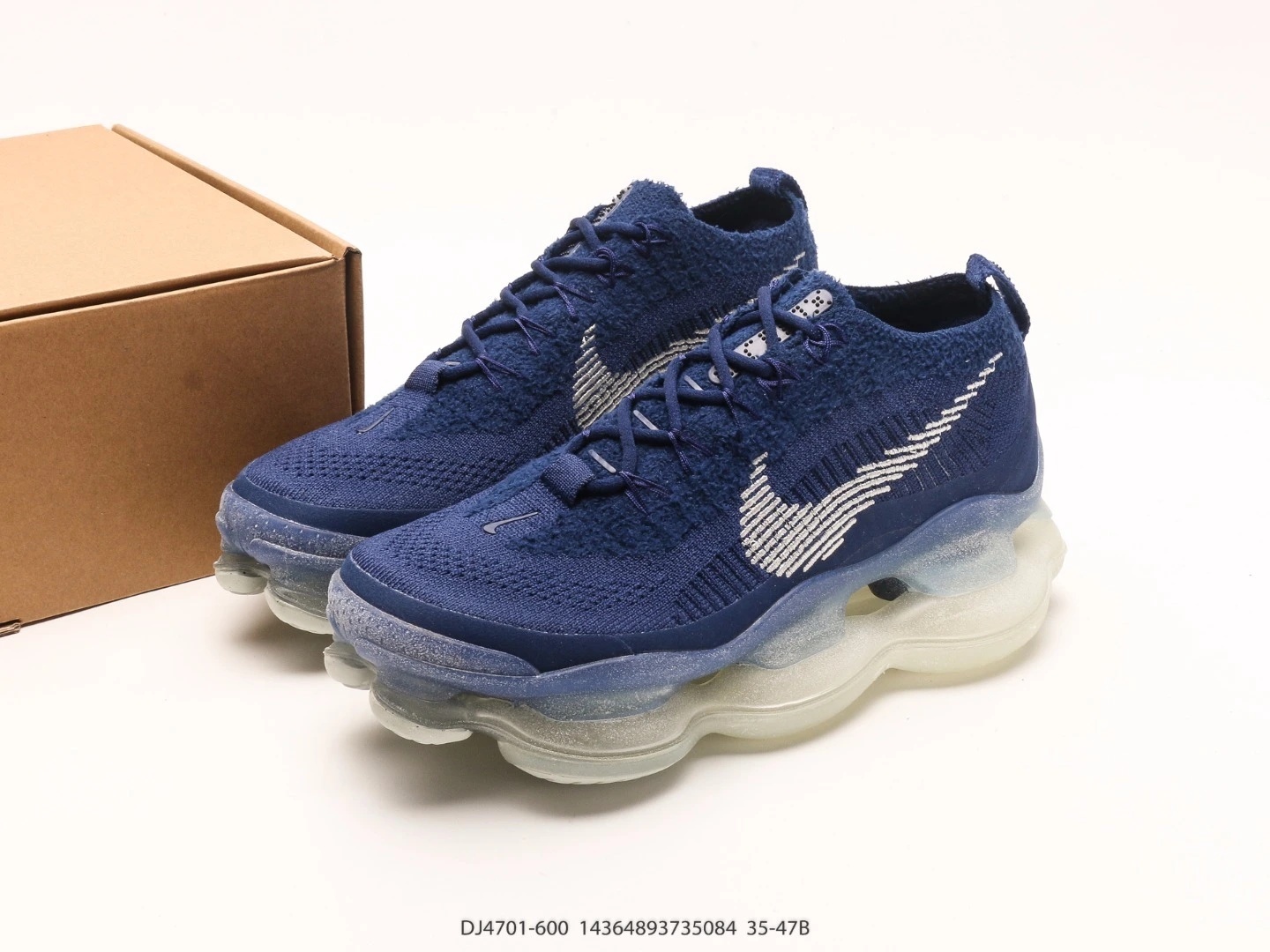 Nike Knit Running Shoes Blue Silver Swoosh DJ4701-600