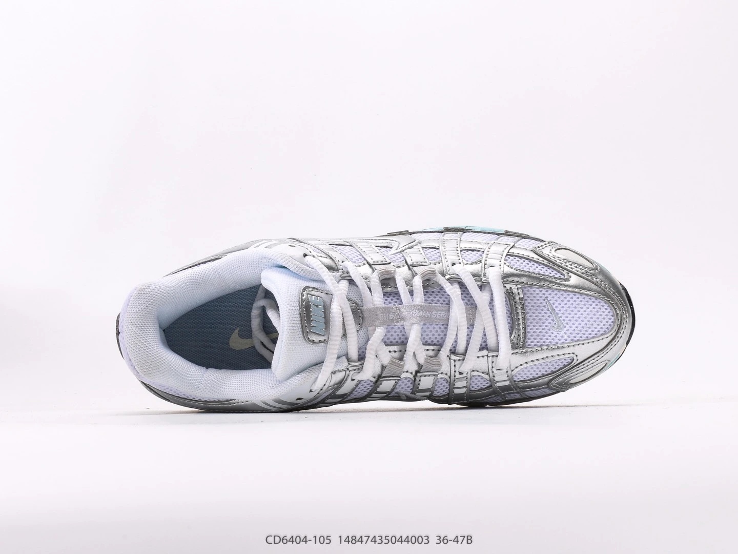 Nike P-6000 White Silver Mesh Athletic Shoes CD6404-105