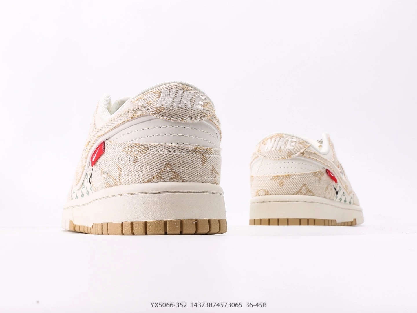Nike Dunk Low Canvas Monogram Sneakers Beige YX5066-352