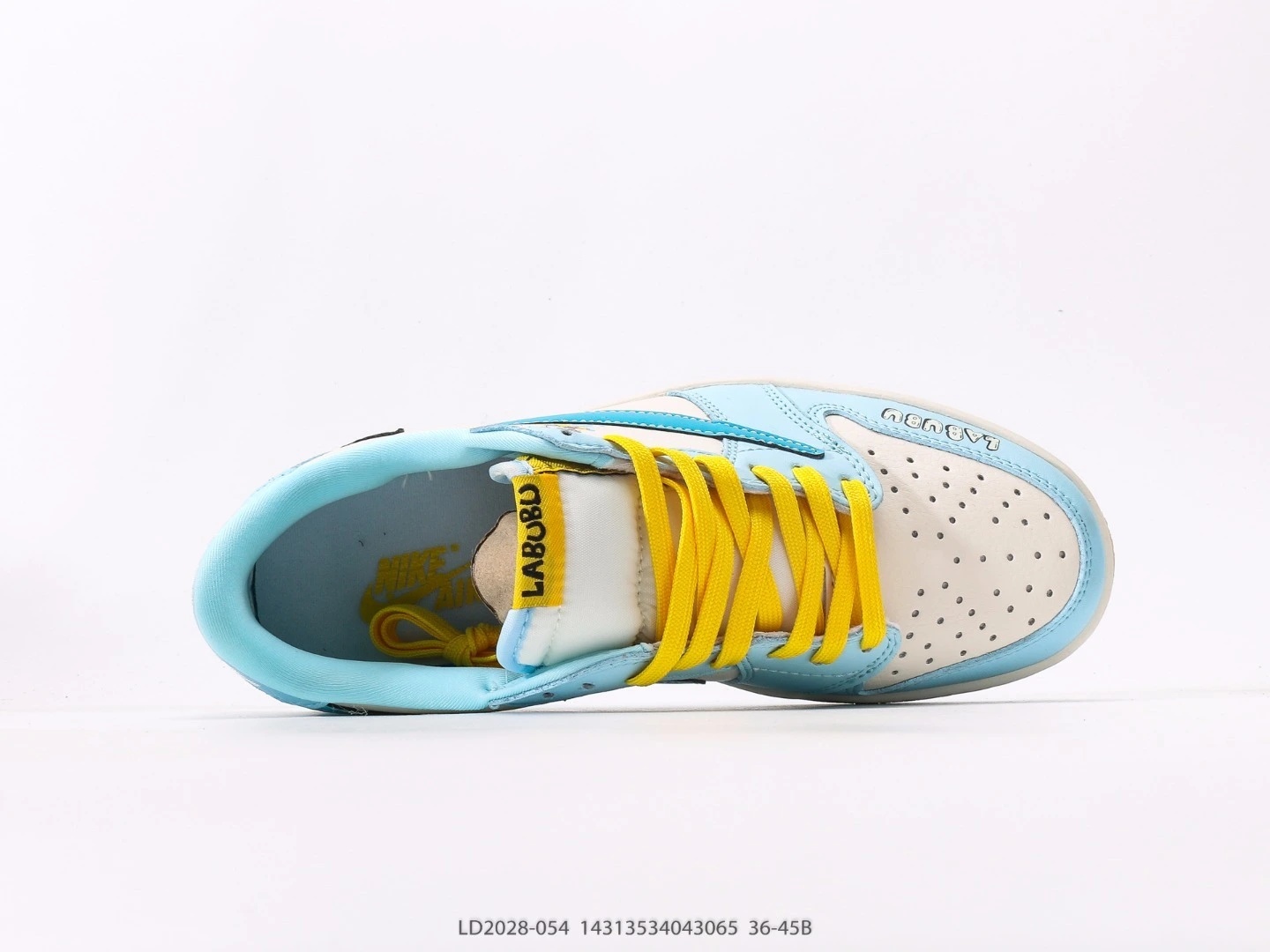 Nike Labubu Sneakers Light Blue Leather Cartoon Print LD2028-054
